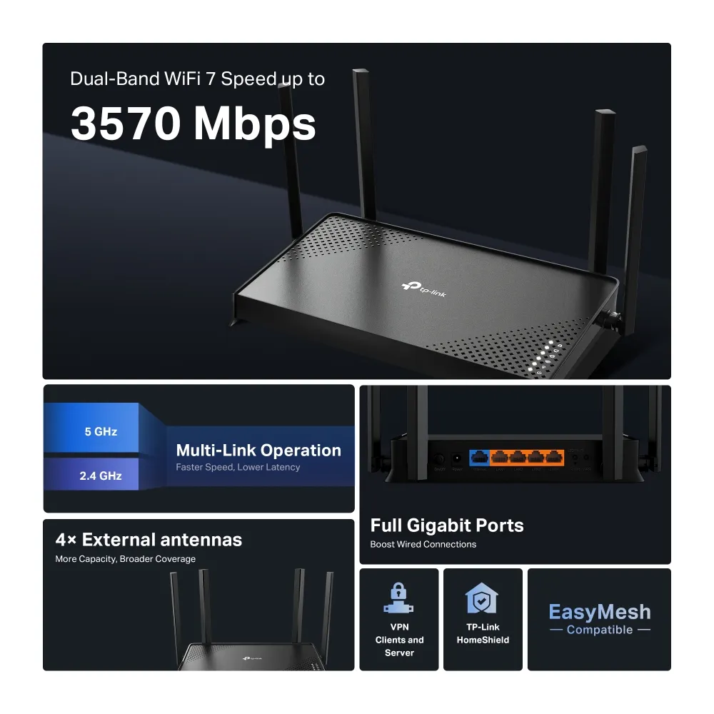 TP-Link Router Archer BE220-BE3600-WI-FI 7 — 5