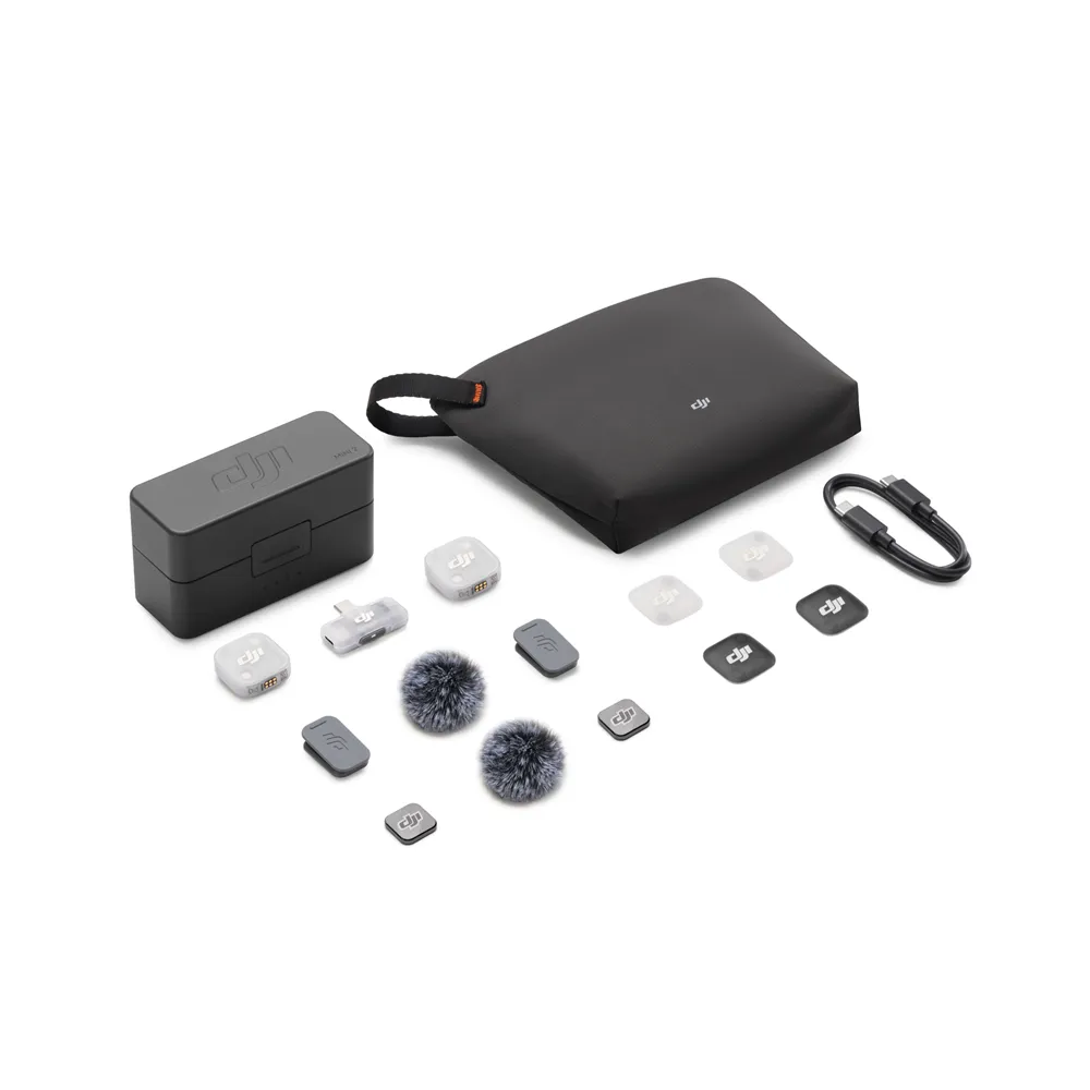 ميكروفون لاسلكي دي جي آي DJI Mic Mini 2 للهواتف مع حافظة شحن (مرسلين + مستقبل محمول) — 3