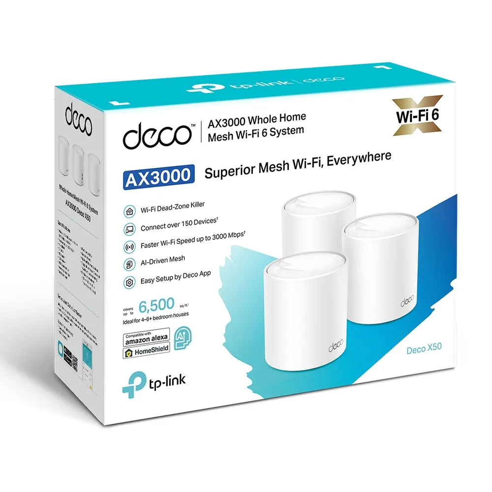 TP-Link Deco X50 (AX3000) Whole Home Mesh Wi-Fi 6 System (3-Pack) — 4