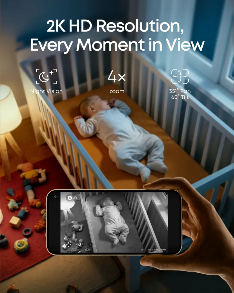 Anker Eufy 2K Wi-Fi Camera C10-Baby Monitor-White — 2