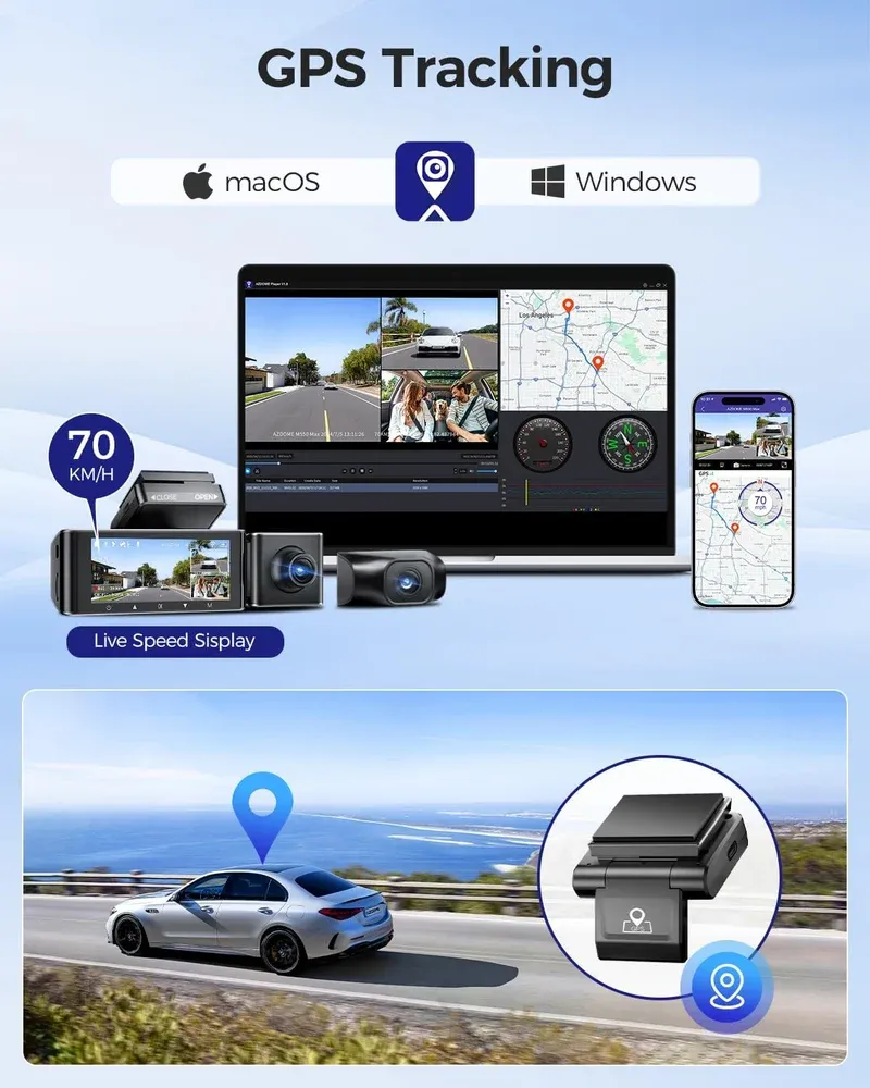 Azdome DashCam M550 Max 3 Channel 4k — 4