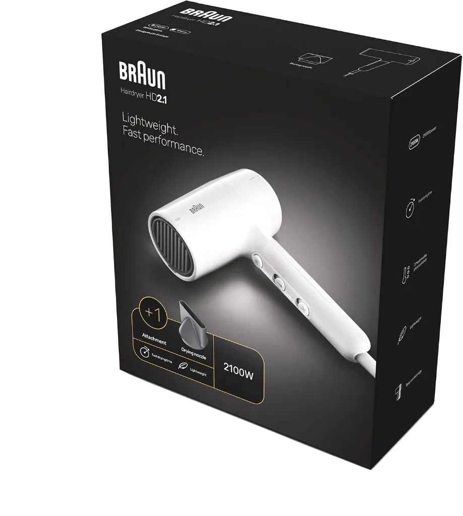 مجفف شعر Braun HD2.1 – 2100 واط – BRHD210SDE — 2