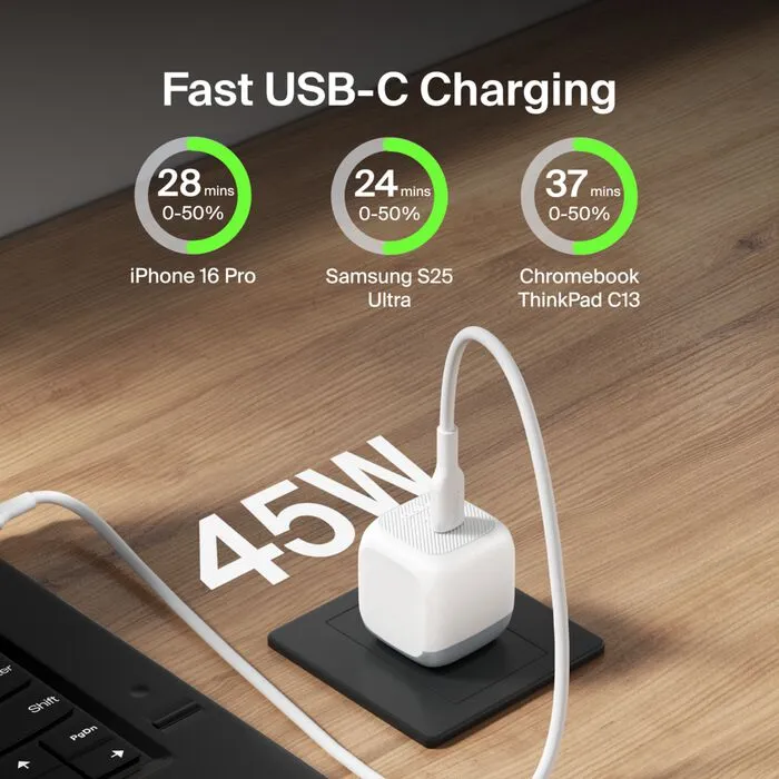 Belkin Wall Charger 45W With Cable USB-C To USB-C-Black — 2