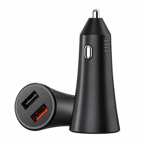 شاحن سيارة شاومي 37 واط بمنفذين USB – أسود