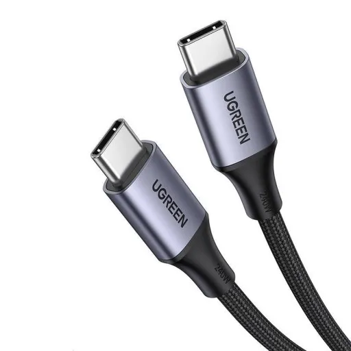 كابل UGREEN USB-C بزاوية 5م - أسود (الموديل: US551)