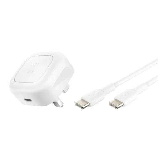 Belkin Wall Charger 20W With Cable USB-C To USB-C-White