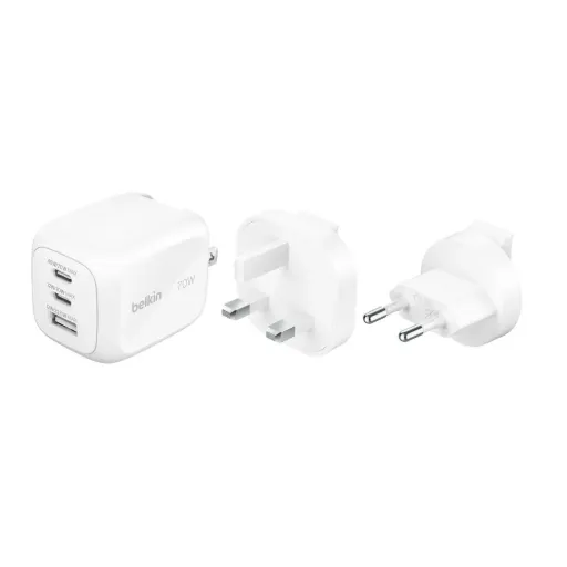 Belkin BoostCharge Pro 3-Port Gan Wall Charger 70W-White