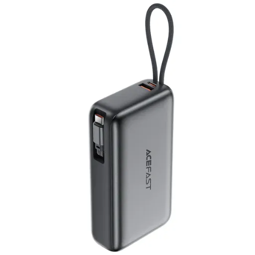 Acefast Power Bank 20K-45W Retractable Cable-Gray-M34