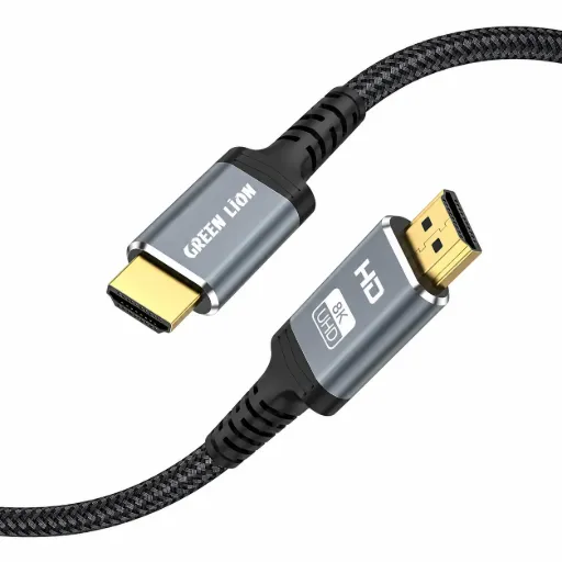 كابل جرين لايون HDMI 2.1 مضفّر 8K بطول 3 متر – أسود