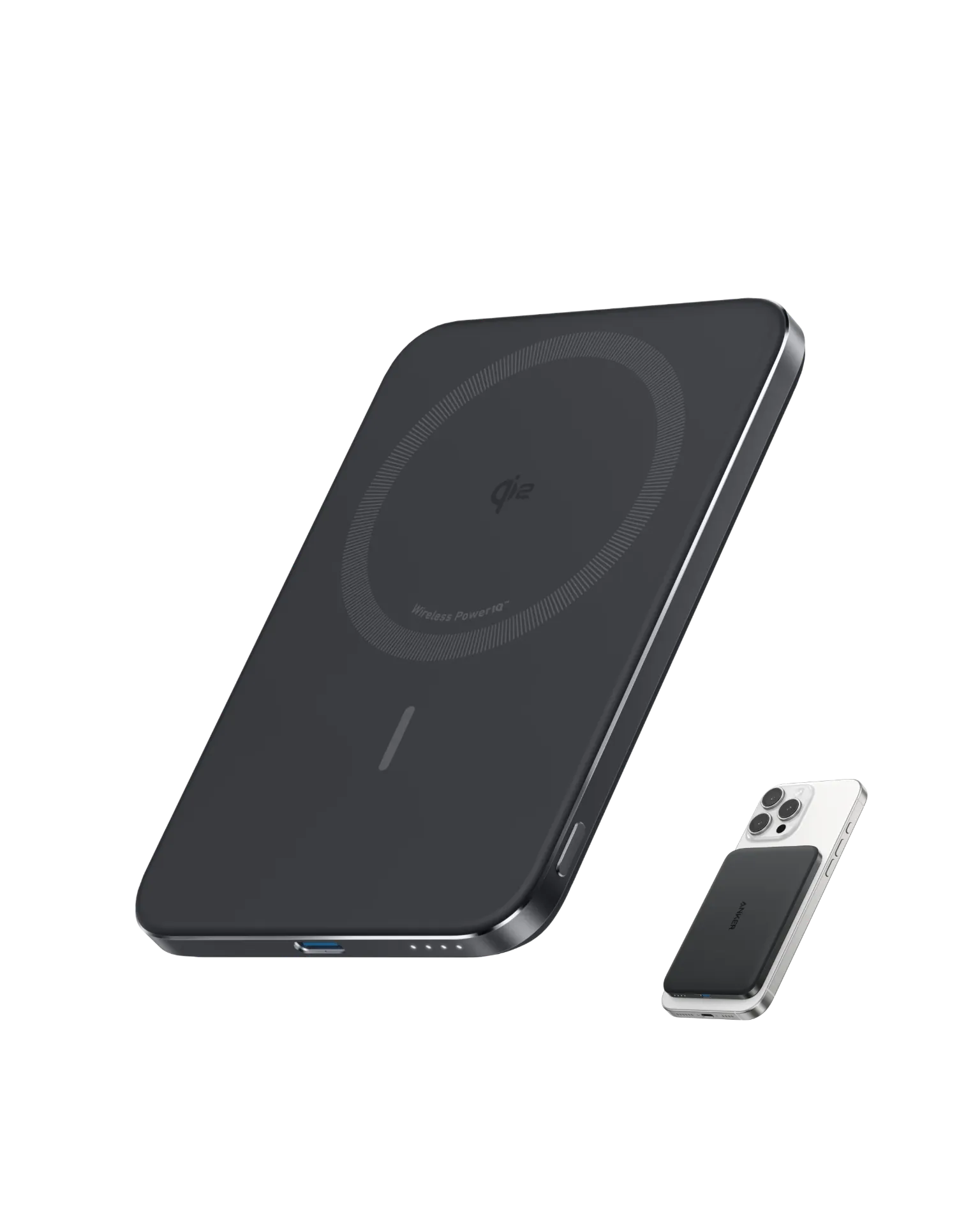 Anker Nano Power Bank (5K, MagGo, Slim) Card-Like Slim Magnetic-Black