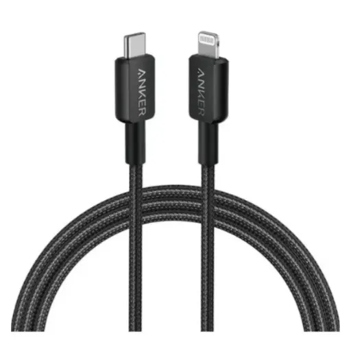 كابل أنكر A81B6H11-322 بطول 6 أقدام من USB-C إلى Lightning - أسود