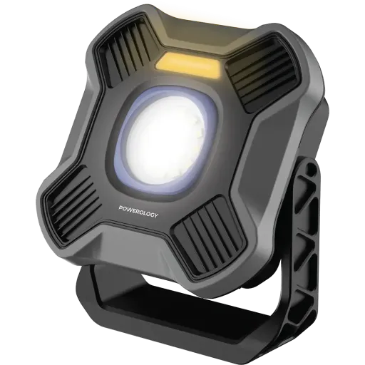 Powerology Brillite 3 Mode Work Light with 3600mAh Battery - Black