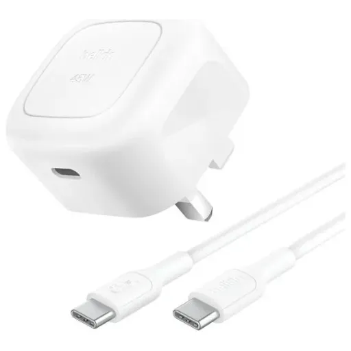 Belkin Wall Charger 45W With Cable USB-C To USB-C-White